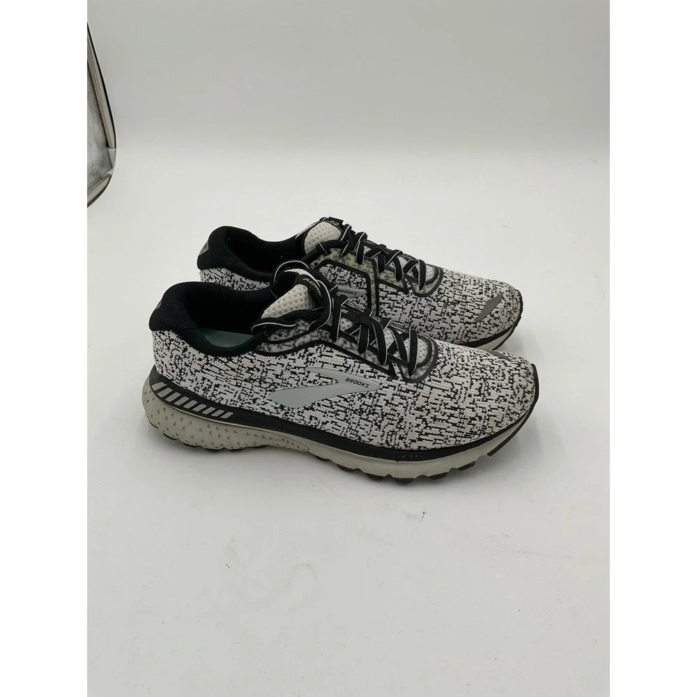 Brooks Adrenaline GTS 20 Shoes Womens Size 8 White Black Running Sneakers